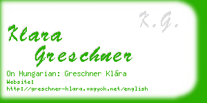 klara greschner business card